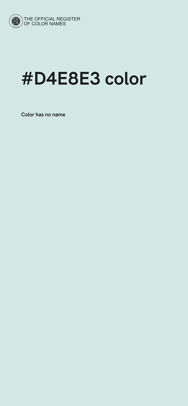 #D4E8E3 color image