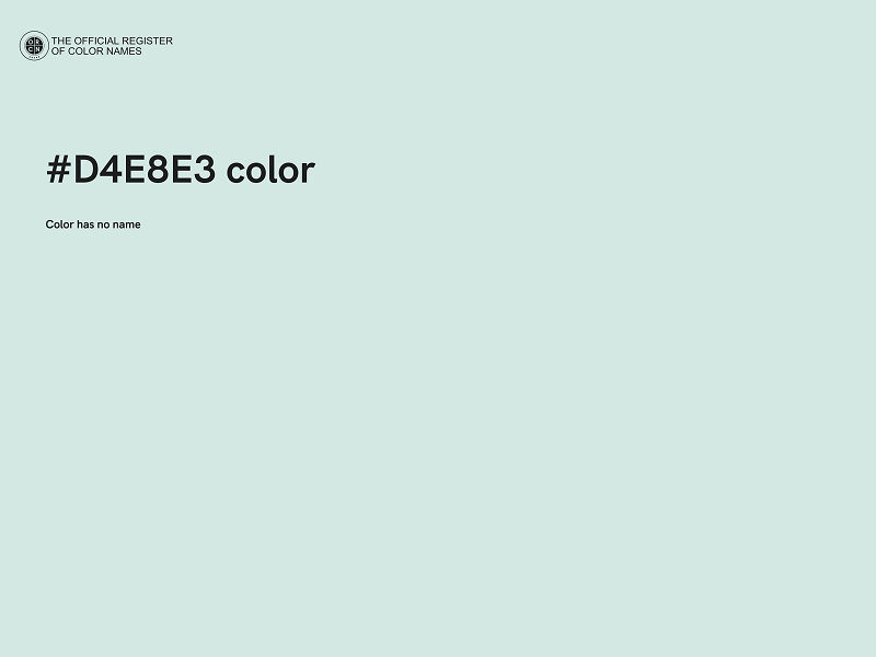 #D4E8E3 color image
