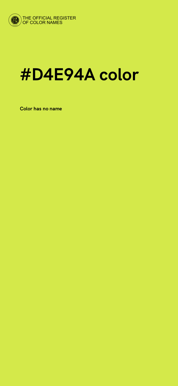 #D4E94A color image