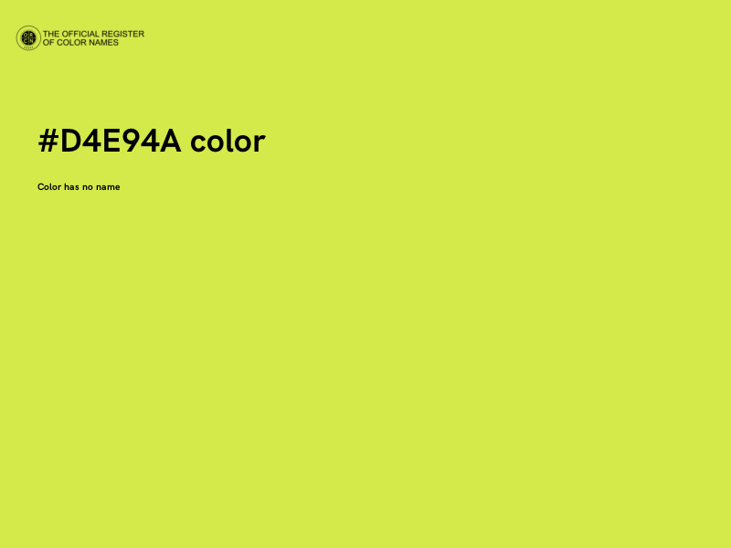 #D4E94A color image