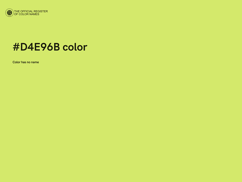 #D4E96B color image