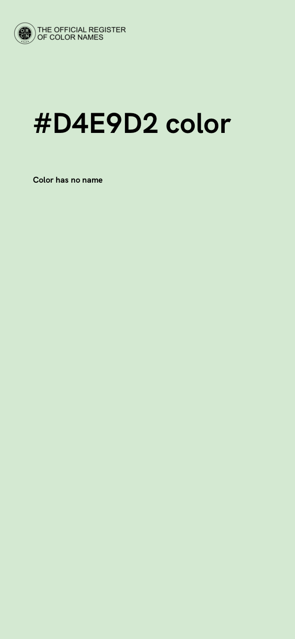 #D4E9D2 color image