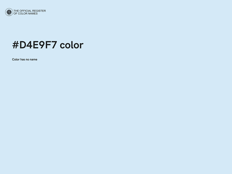 #D4E9F7 color image