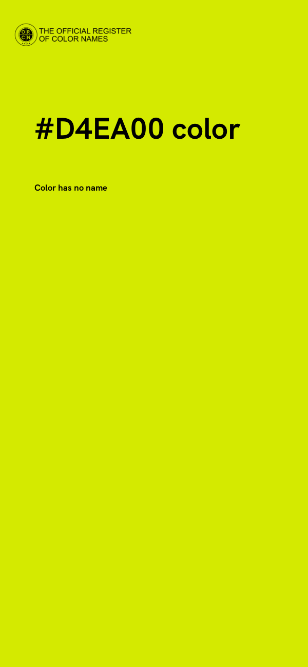 #D4EA00 color image