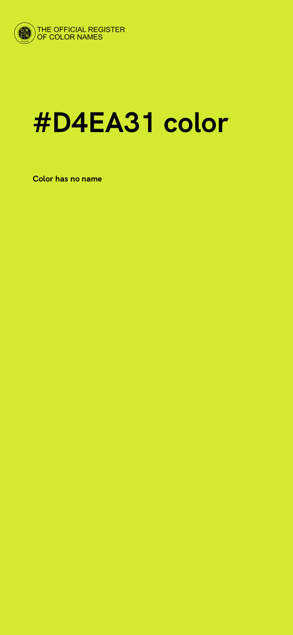 #D4EA31 color image