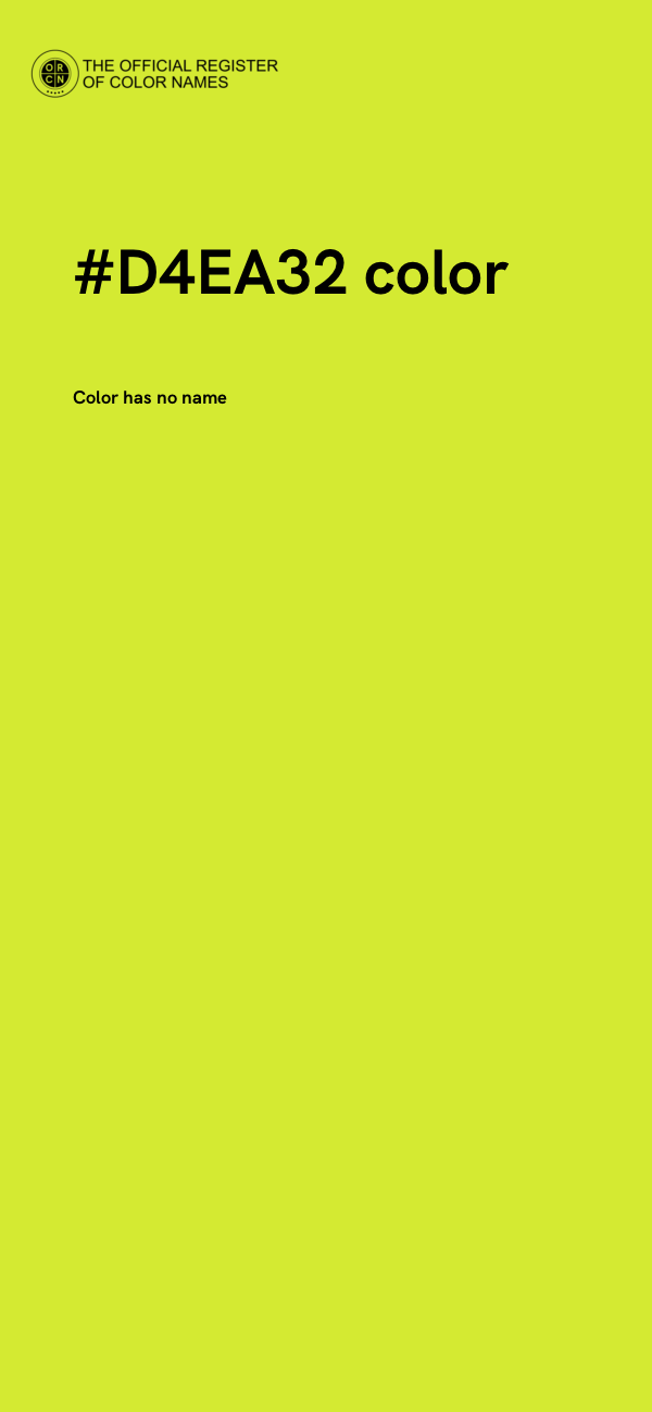 #D4EA32 color image