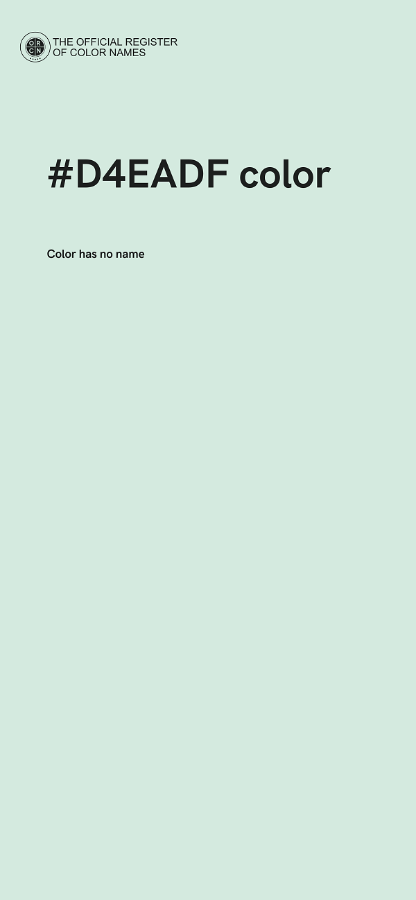 #D4EADF color image