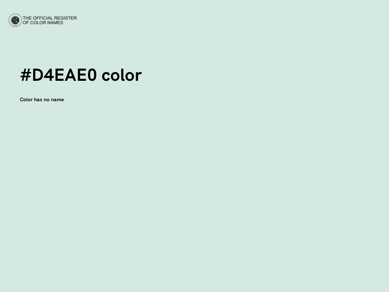 #D4EAE0 color image