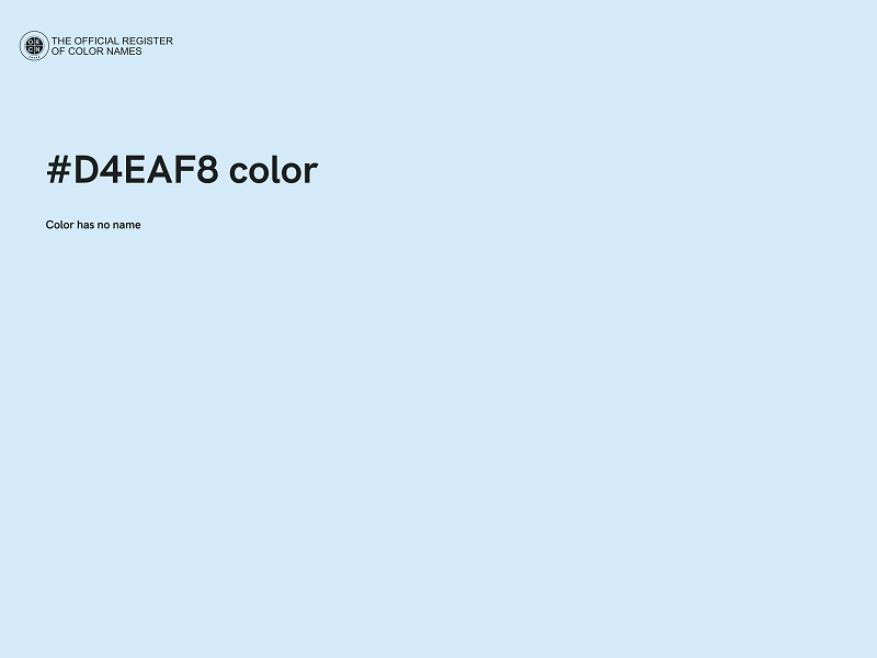 #D4EAF8 color image