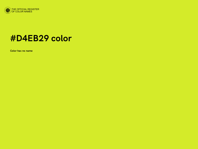 #D4EB29 color image