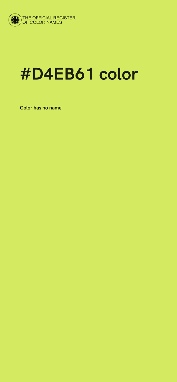 #D4EB61 color image