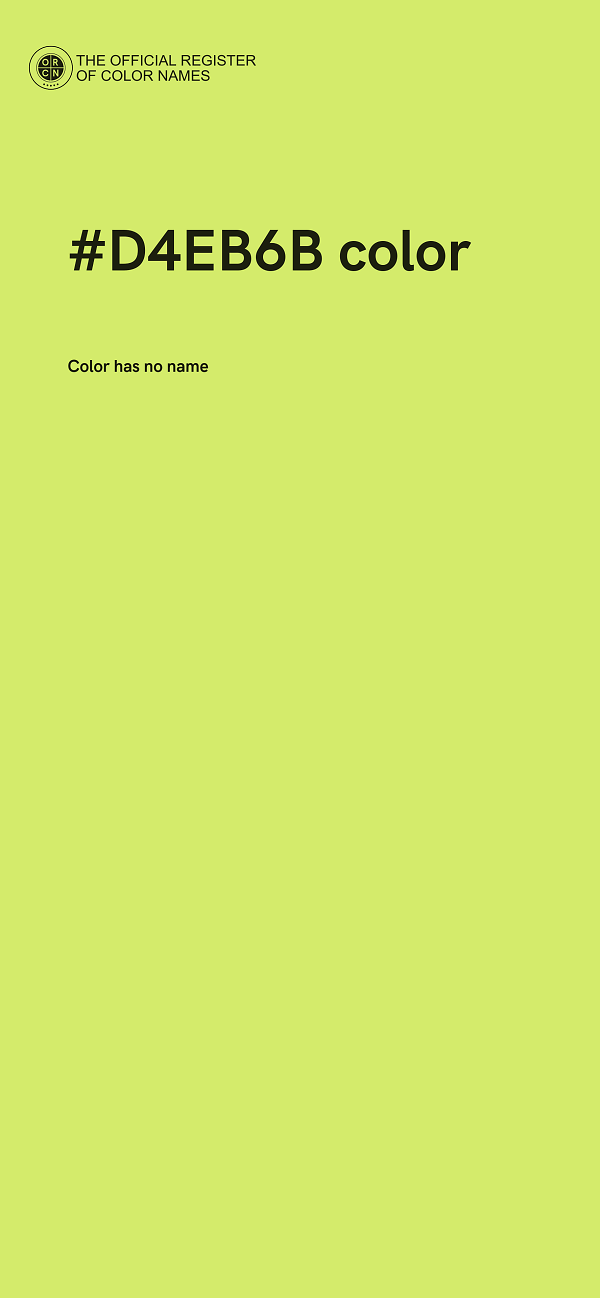 #D4EB6B color image