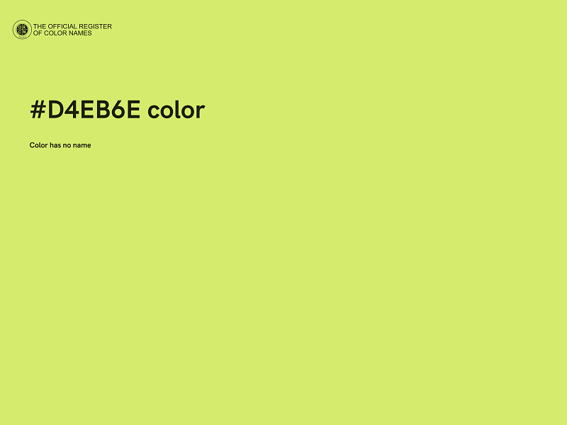 #D4EB6E color image