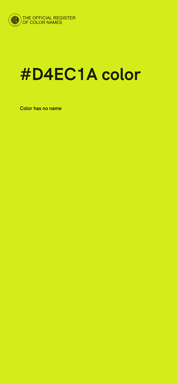 #D4EC1A color image