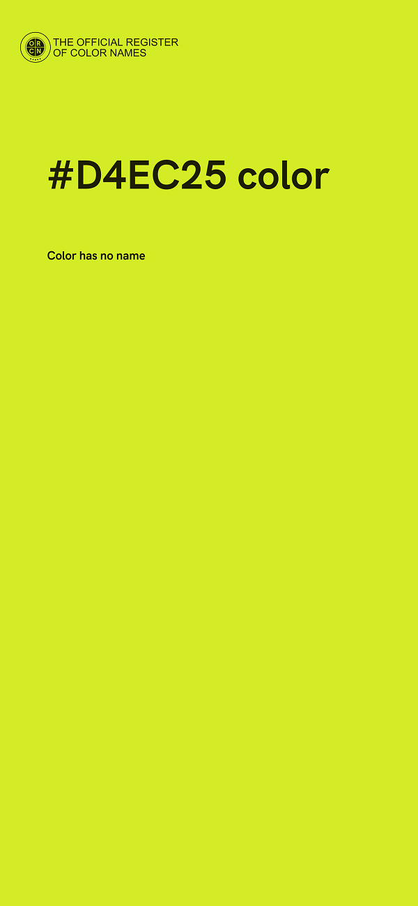 #D4EC25 color image