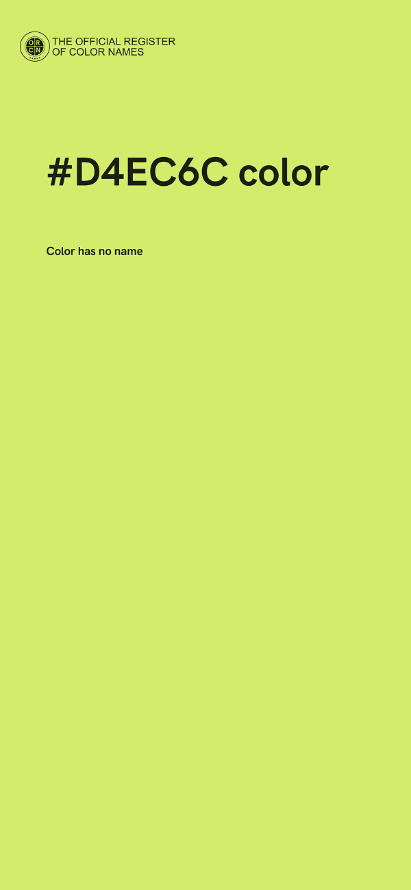 #D4EC6C color image