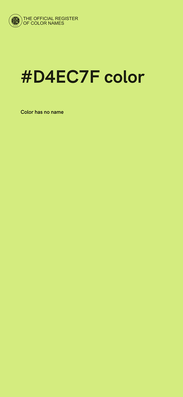 #D4EC7F color image