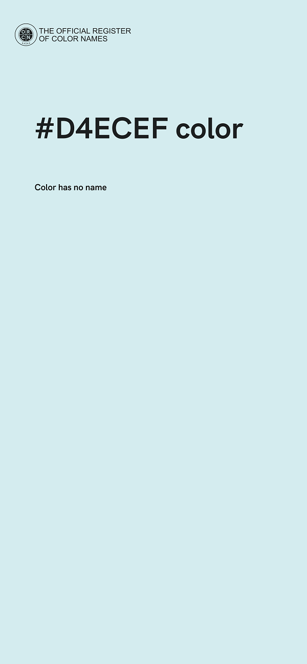 #D4ECEF color image