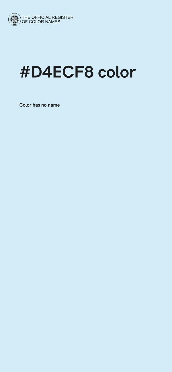 #D4ECF8 color image