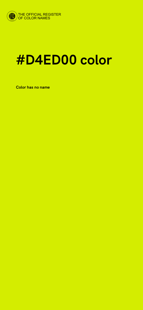#D4ED00 color image