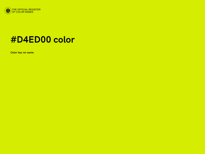 #D4ED00 color image