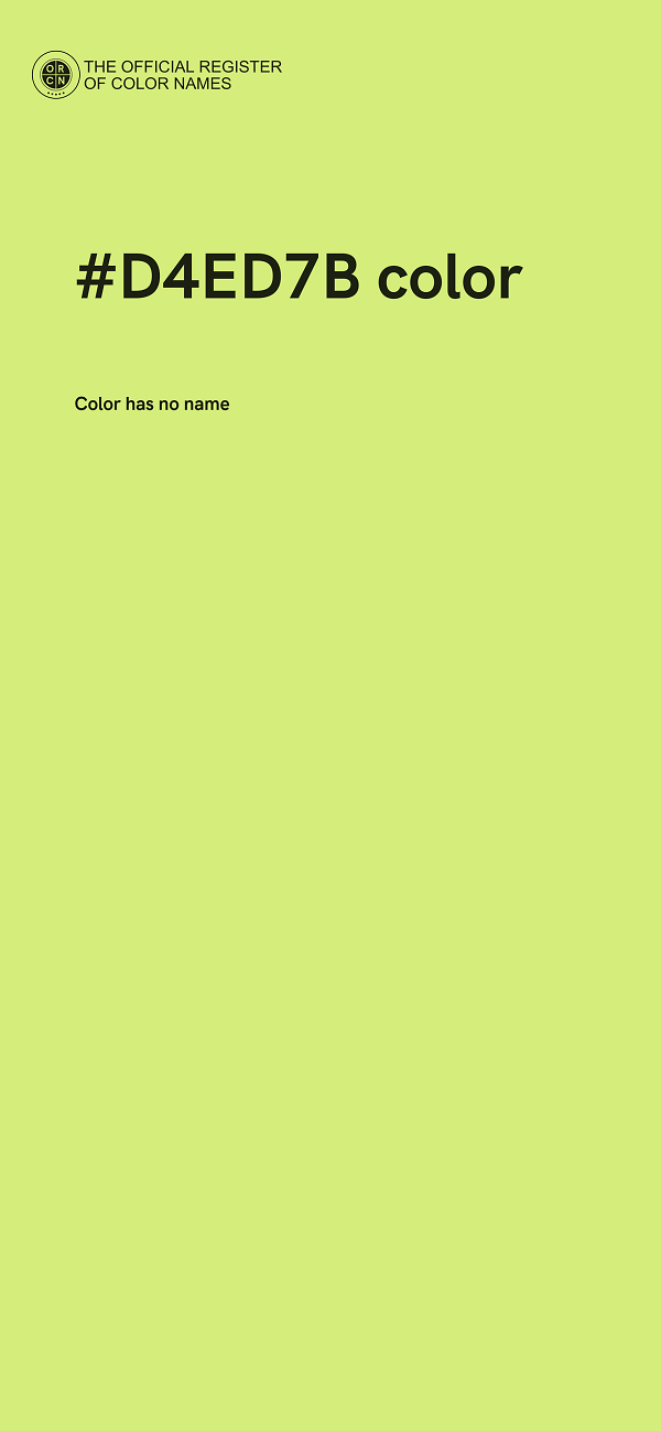 #D4ED7B color image