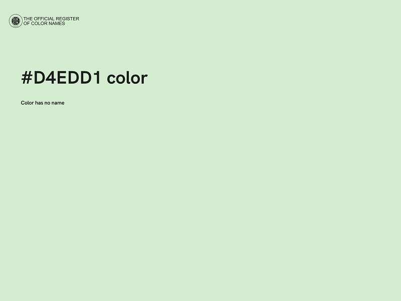 #D4EDD1 color image