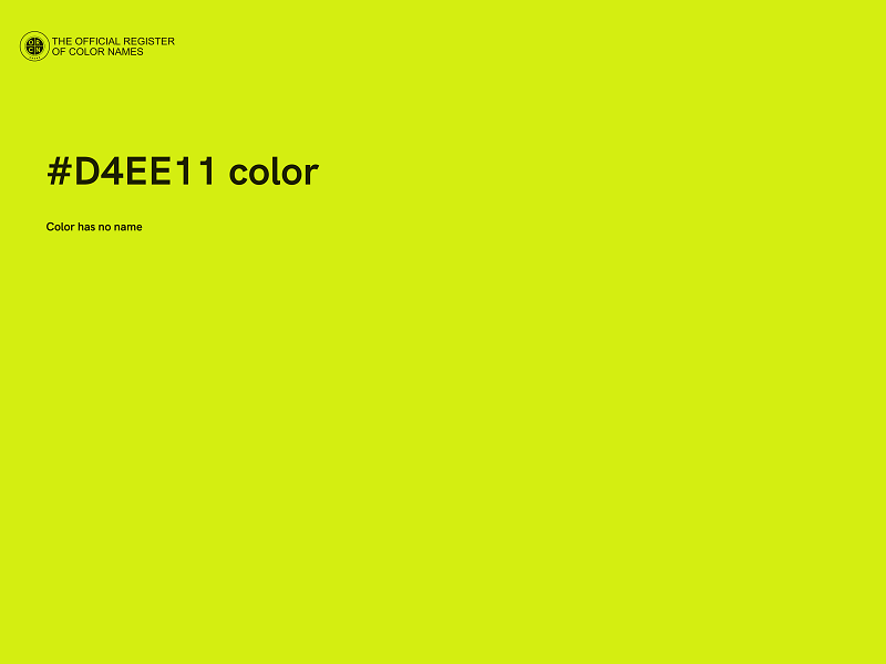 #D4EE11 color image