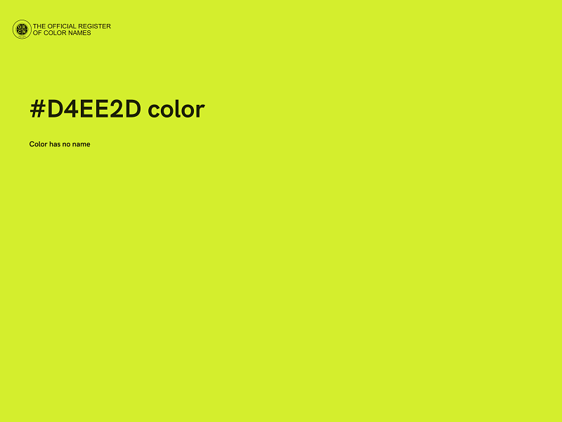 #D4EE2D color image