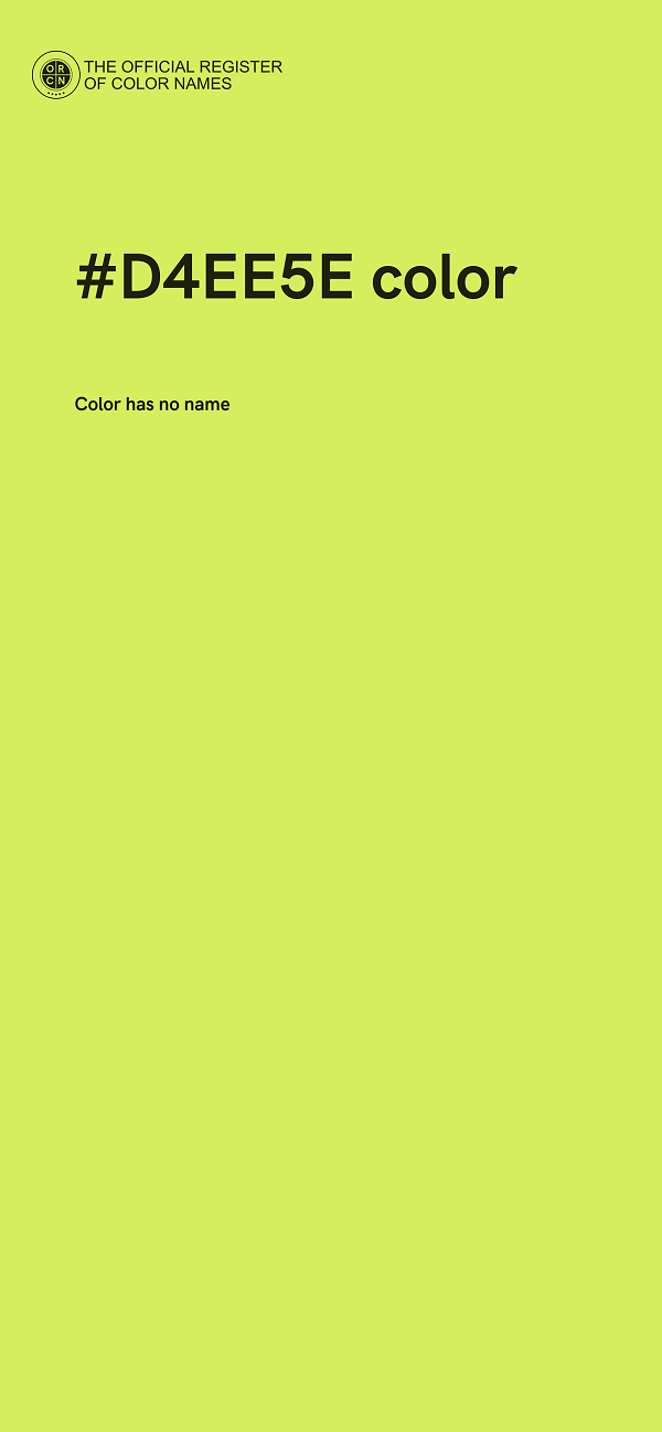 #D4EE5E color image
