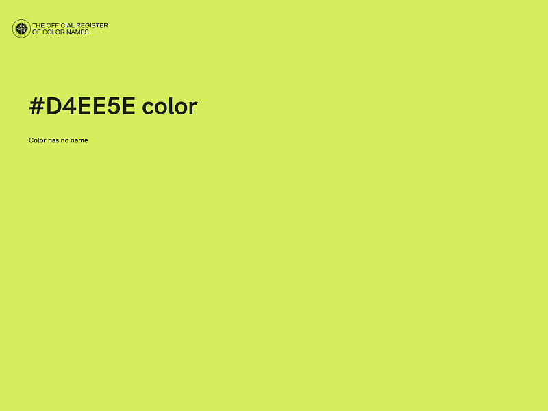 #D4EE5E color image