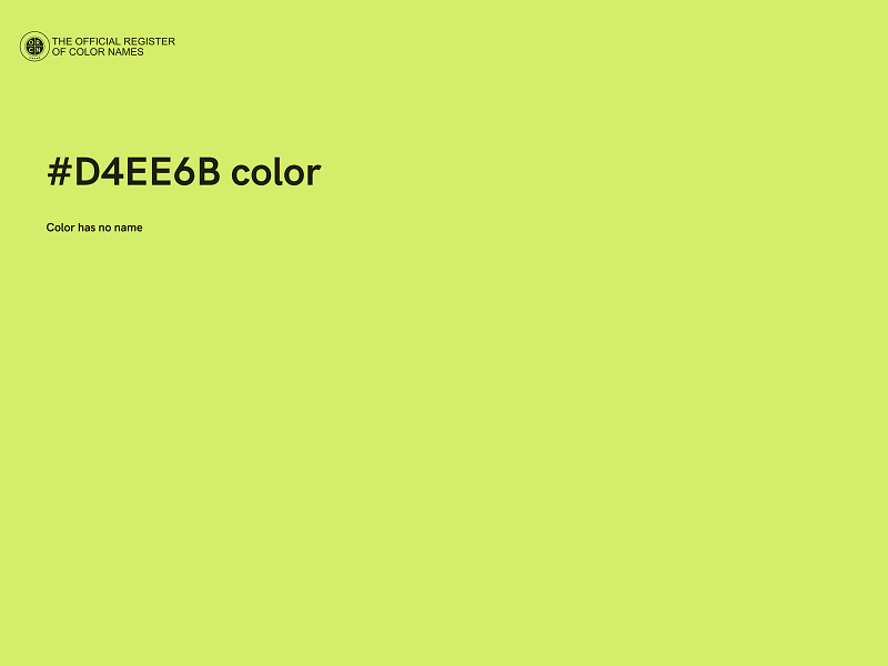 #D4EE6B color image