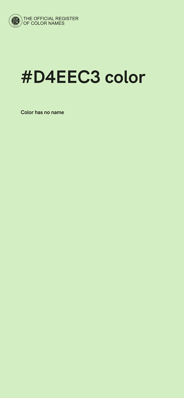 #D4EEC3 color image