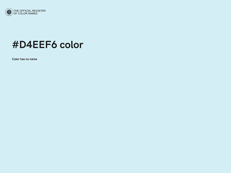 #D4EEF6 color image