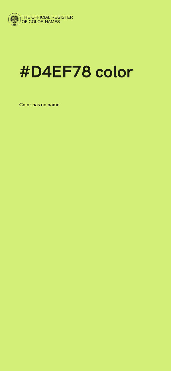 #D4EF78 color image