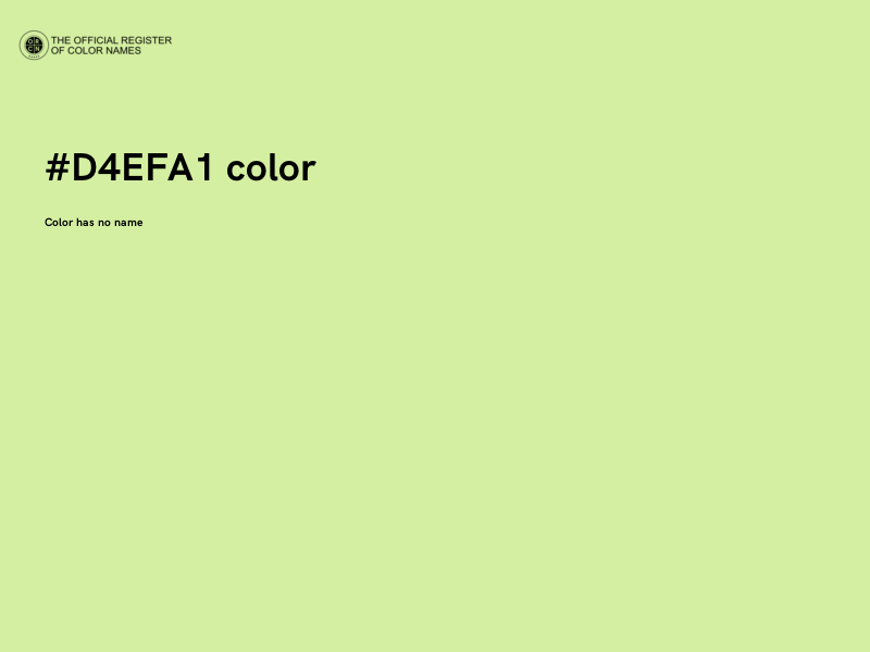 #D4EFA1 color image