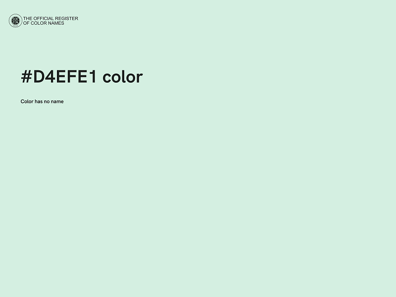 #D4EFE1 color image