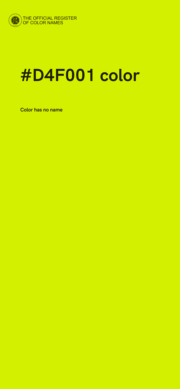 #D4F001 color image