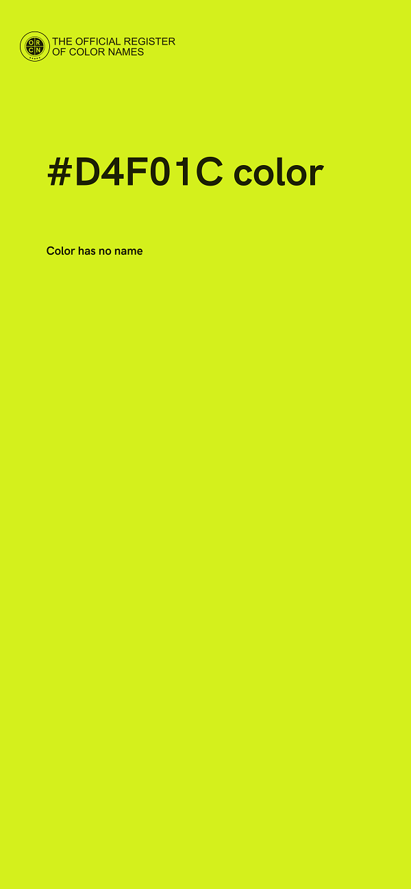 #D4F01C color image