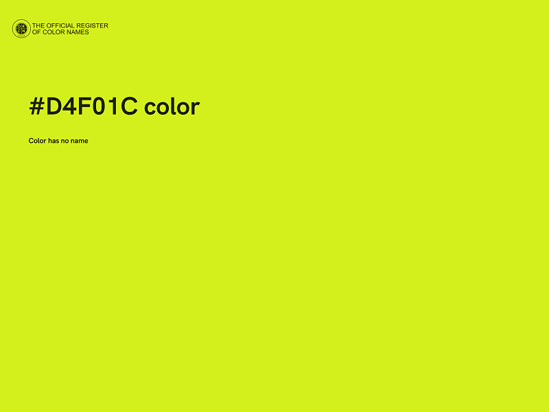 #D4F01C color image