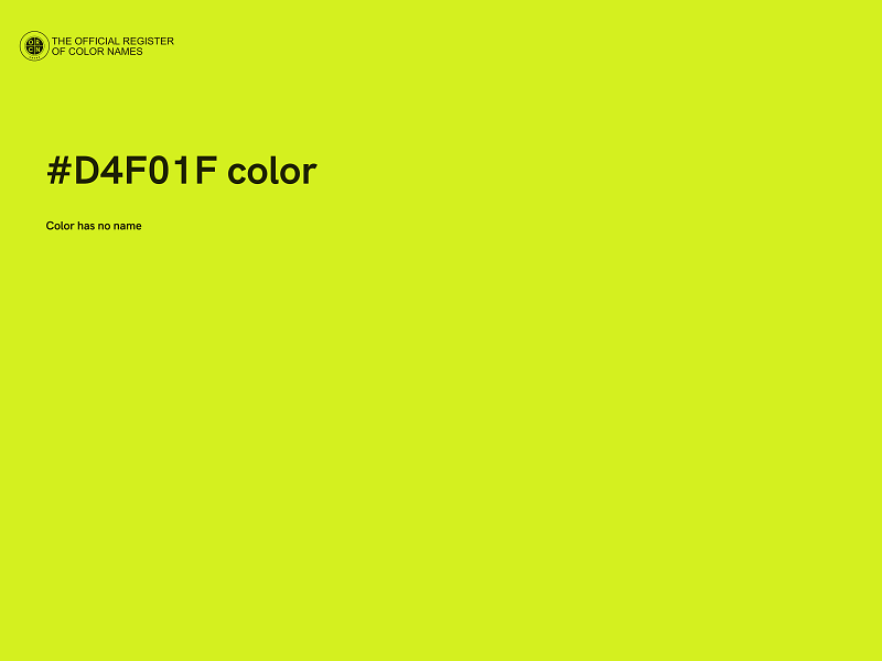 #D4F01F color image