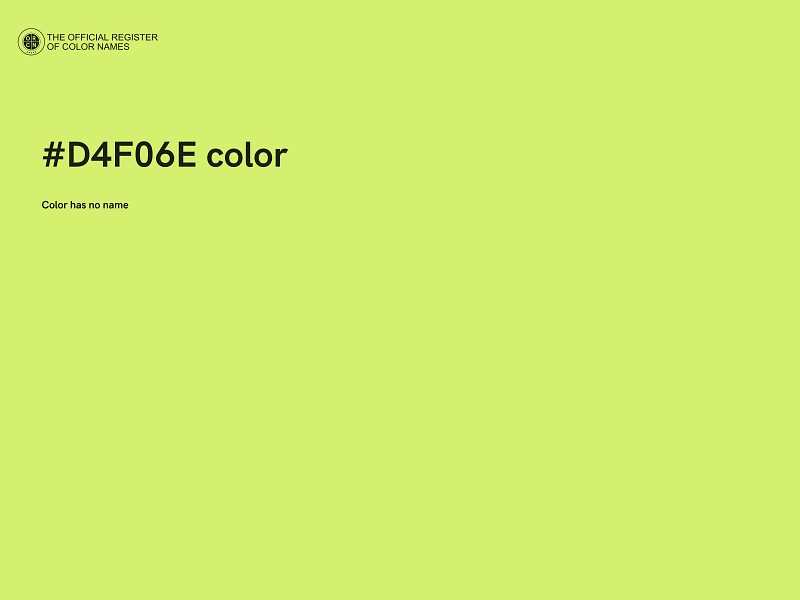 #D4F06E color image