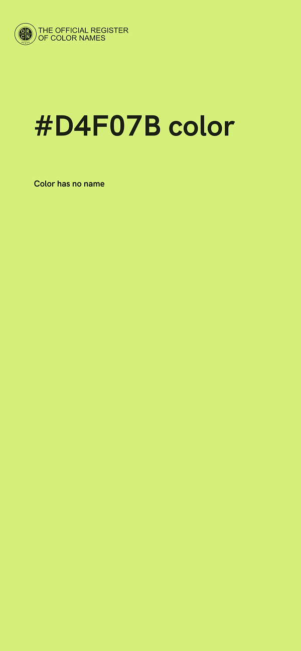 #D4F07B color image