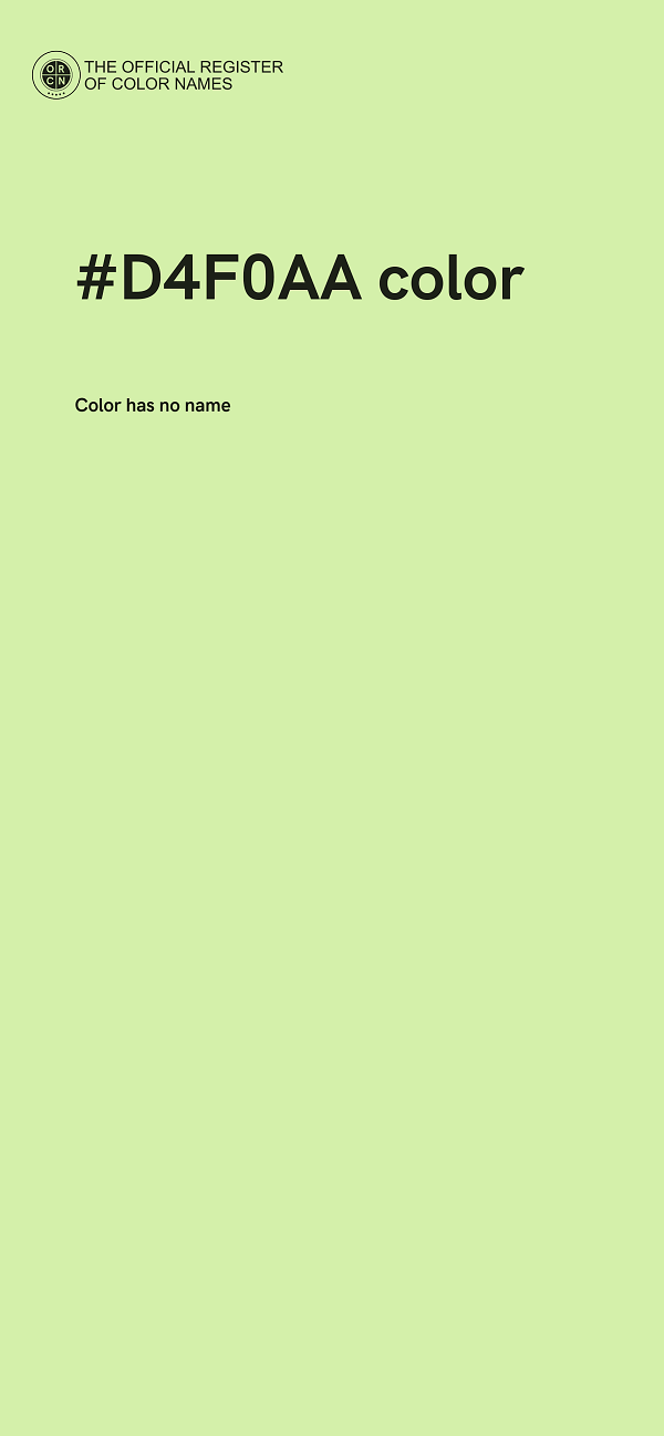 #D4F0AA color image