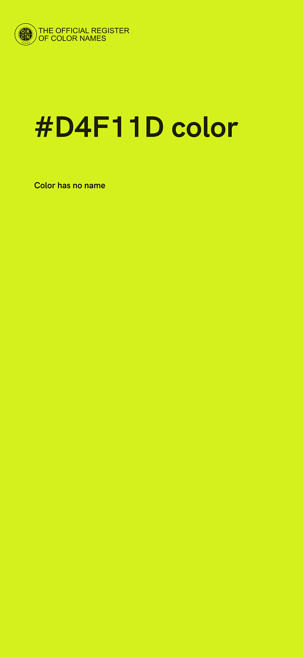 #D4F11D color image