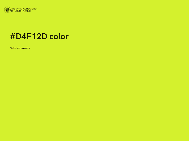 #D4F12D color image