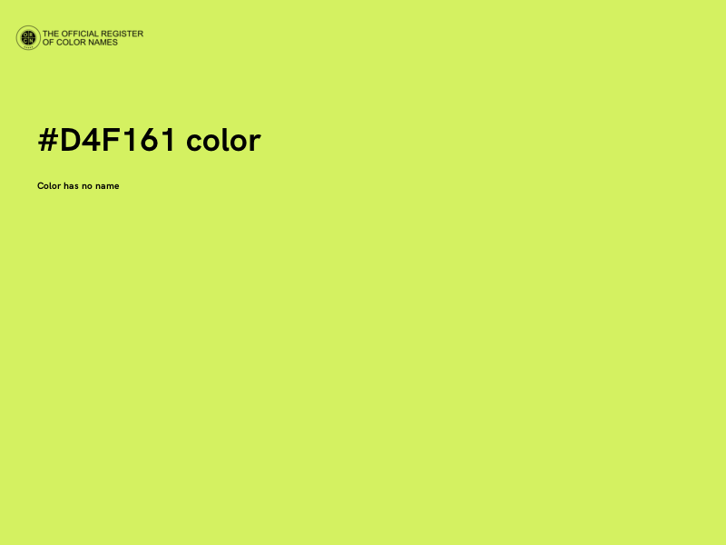 #D4F161 color image
