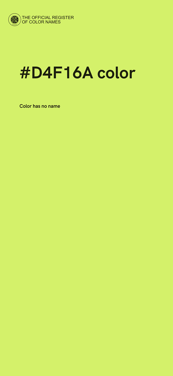 #D4F16A color image