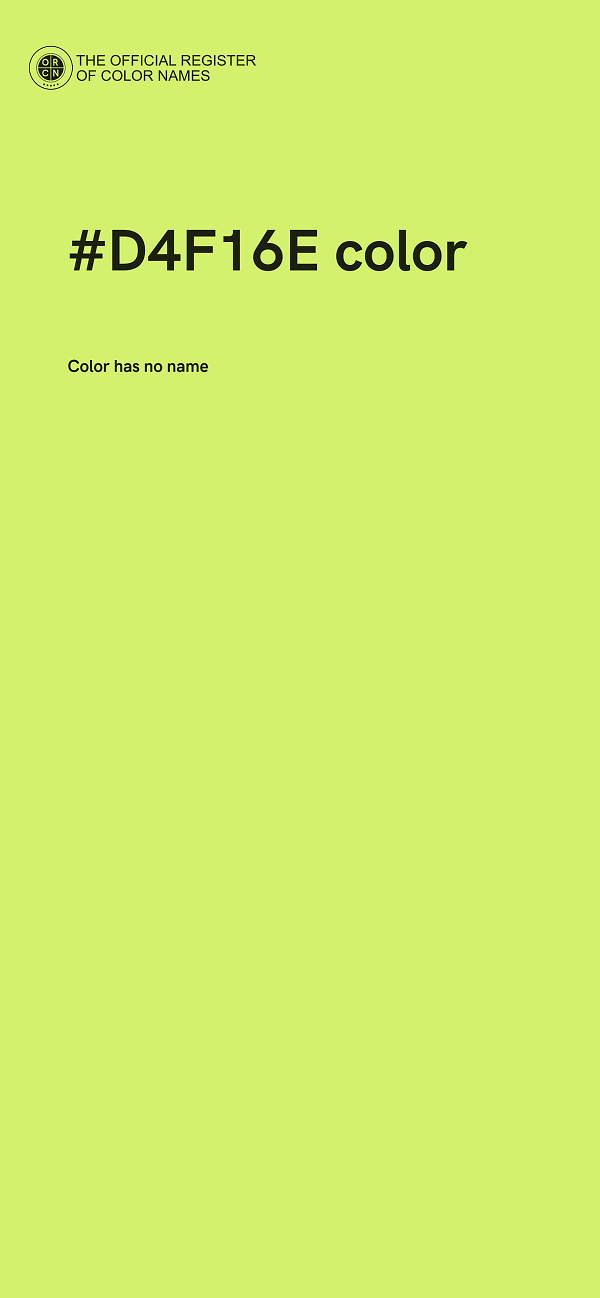 #D4F16E color image