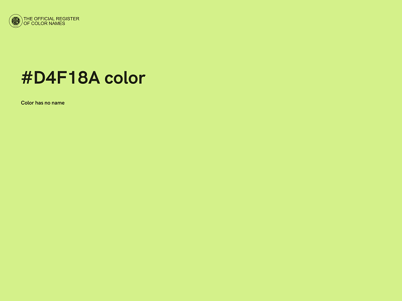 #D4F18A color image